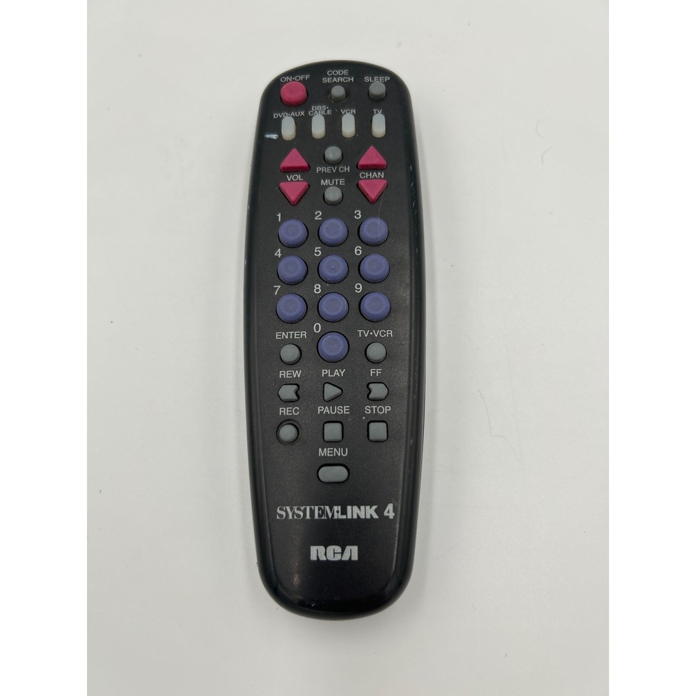 RCA SystemLink 4 Universal Remote Control Black Vintage TV VCR Cable‎ DBS 1990s